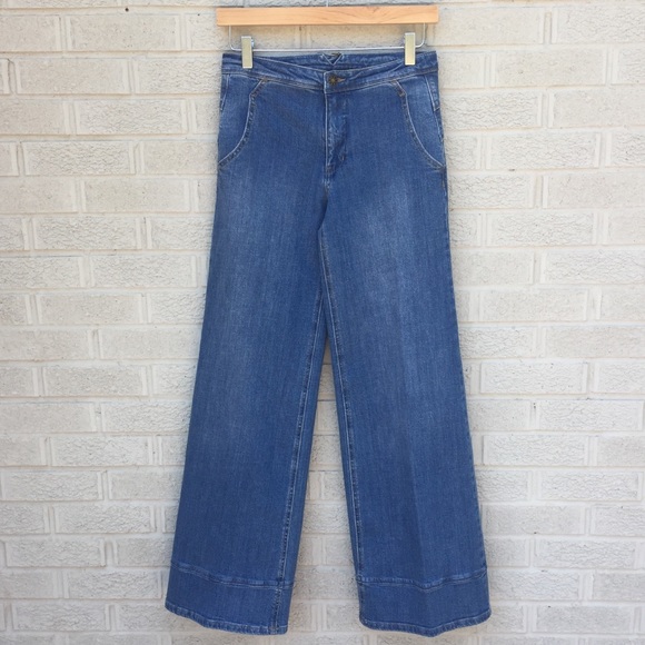 Free People Denim - Free People Bewick Wide Leg Denim Flare Jeans